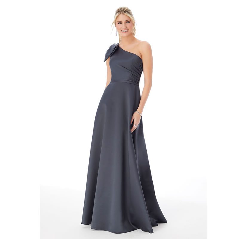 One shoulder bridesmaid dresses long best sale